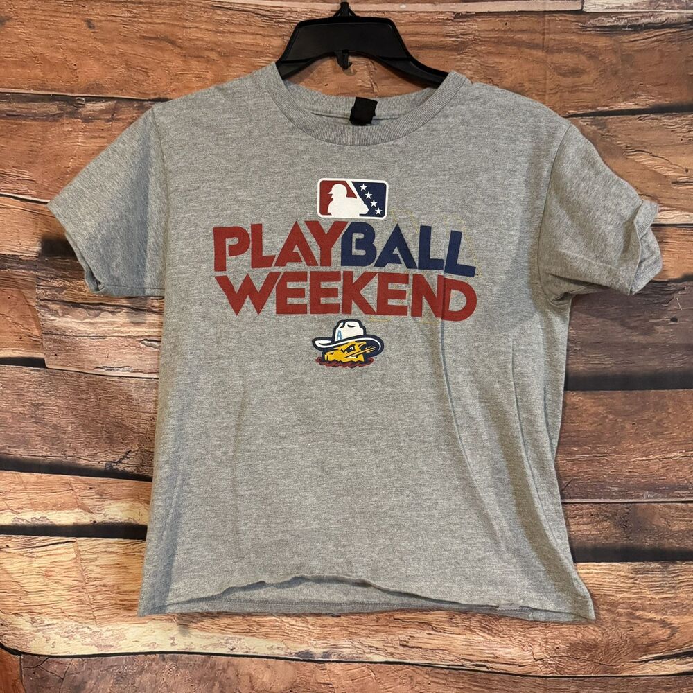 Amarillo Sod Poodles Shirt Youth Small S Gray Gildan MiLB MLB Play Ball Weekend